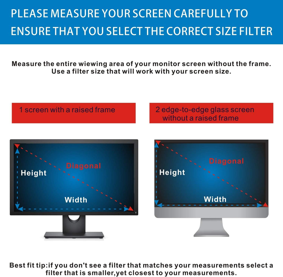 19-inch Standard 5:4 Monitor Privacy Screen Protector, Anti-Glare, Pack of 2 P516118