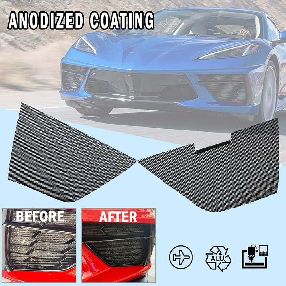 2Pcs Aluminum Car Grille Mesh Set V933