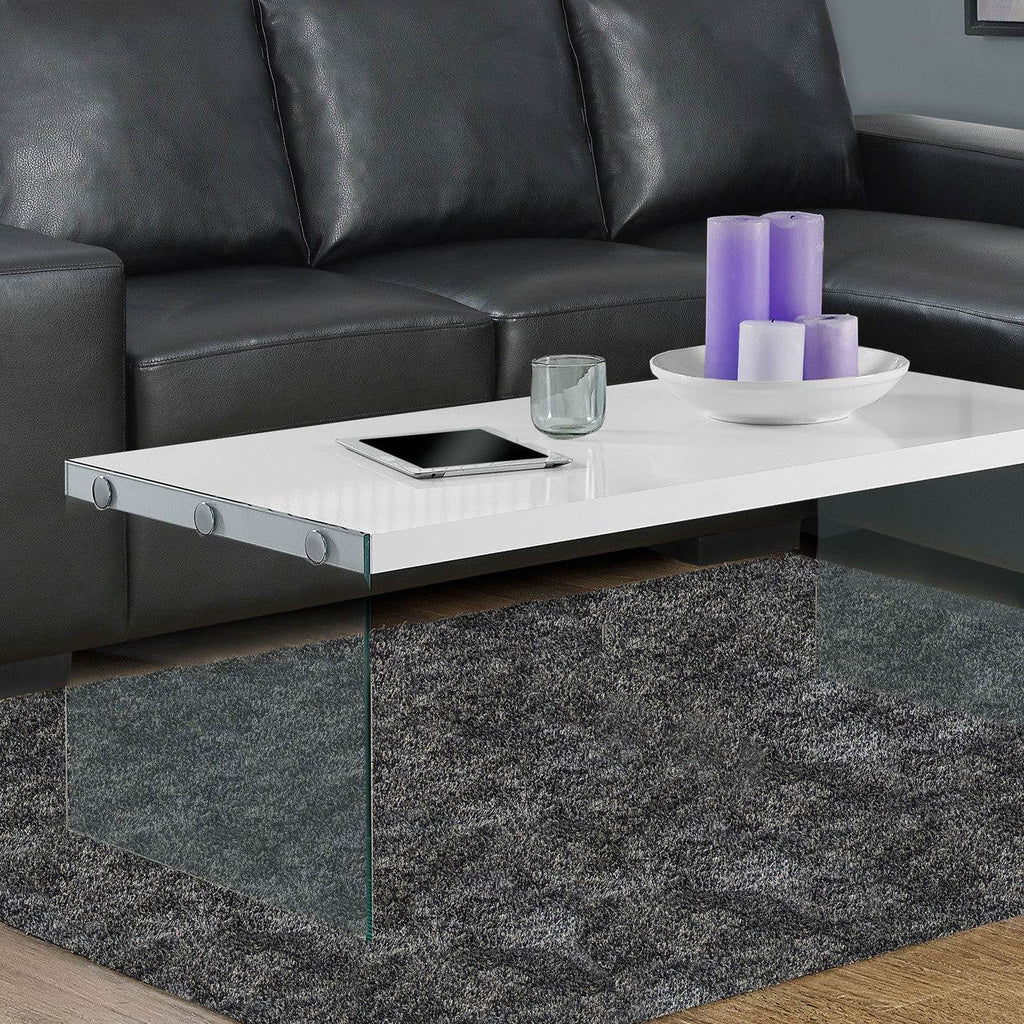 Contemporary Tempered Glass Coffee Table Y93275