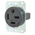 60 A 250V AC Flush Mount Single Outlet Receptacle, Black D44316