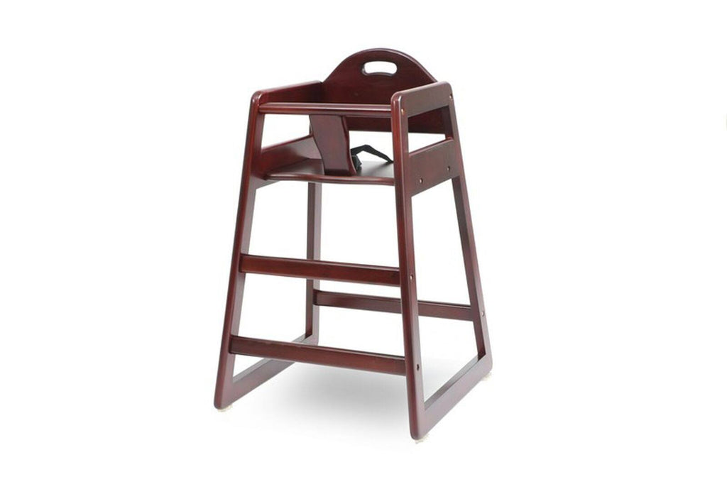 Cherry Brown Wooden High Chair with Safety Belt U811