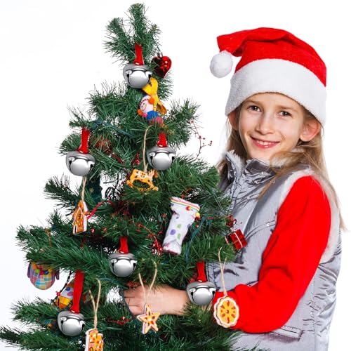 300 Pieces Christmas Bell Ornaments 1.5'' Silver I68114