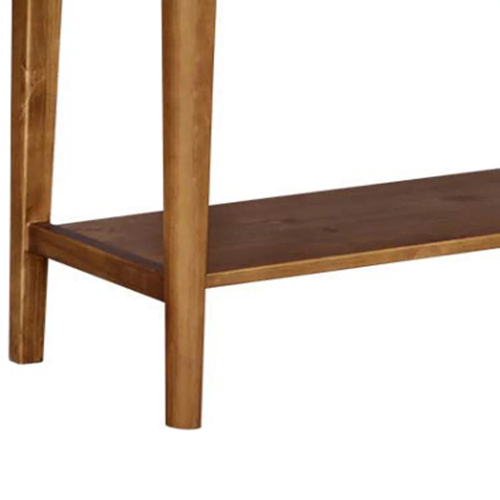 Mid Century Modern Wooden Console Table with Two Drawers Y612749