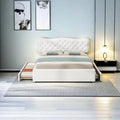 Queen Size Upholstery Platform Bed with 2 Storage Drawers and Trundle G553321