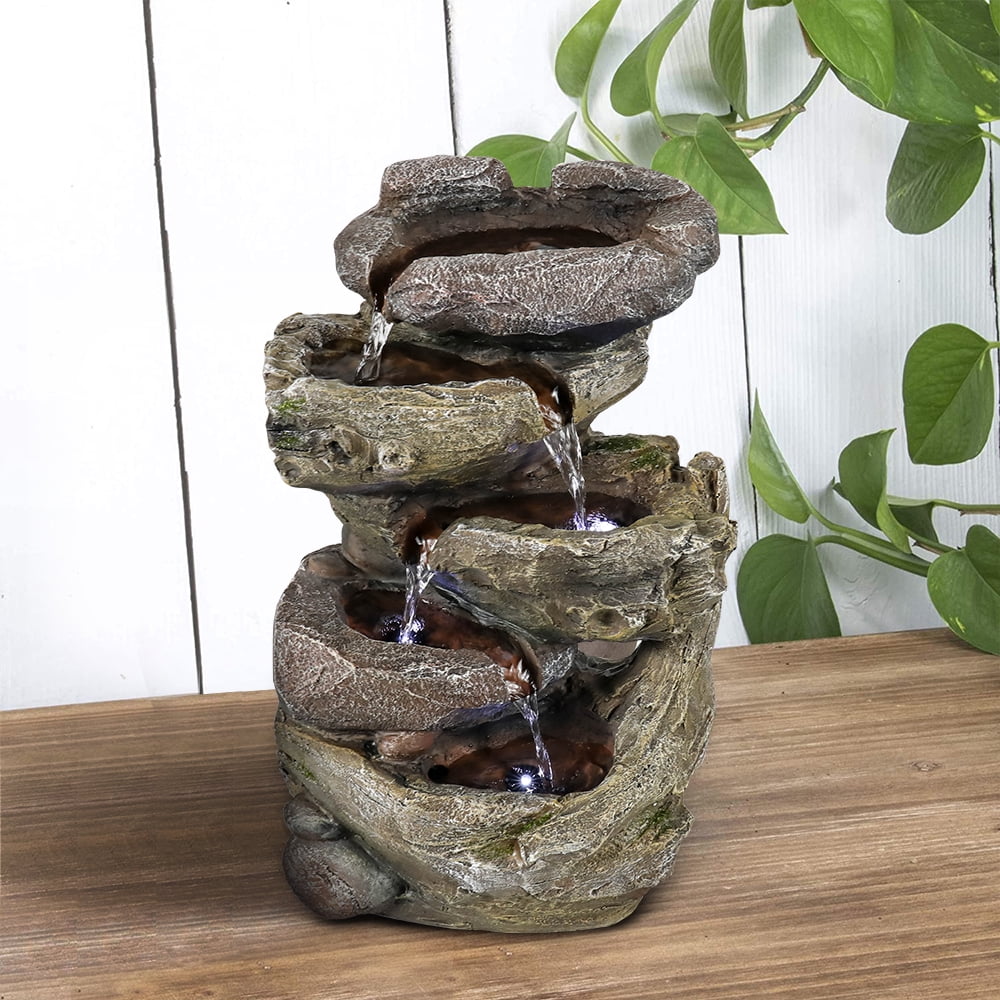 Tabletop Waterfall Fountain with Light B178580