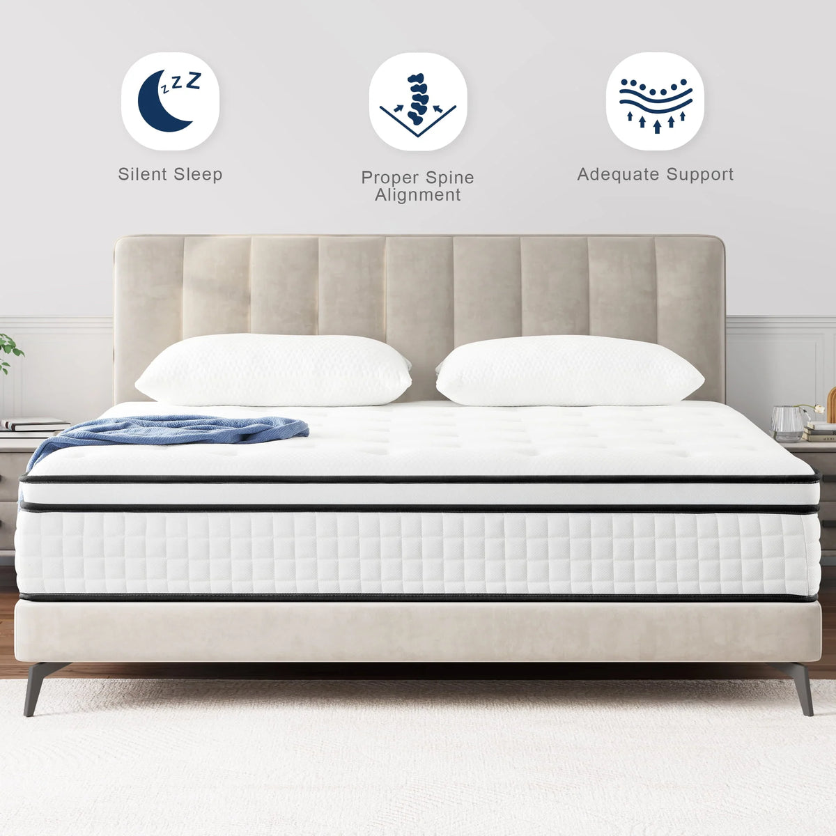 Queen 12 Hybrid Innerspring Gel Memory Foam Mattress X8900