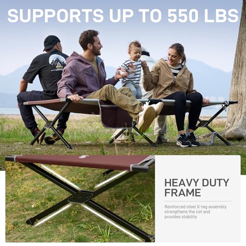 Extra Wide Oversized Folding Camping Cot with Carry Bag C92104