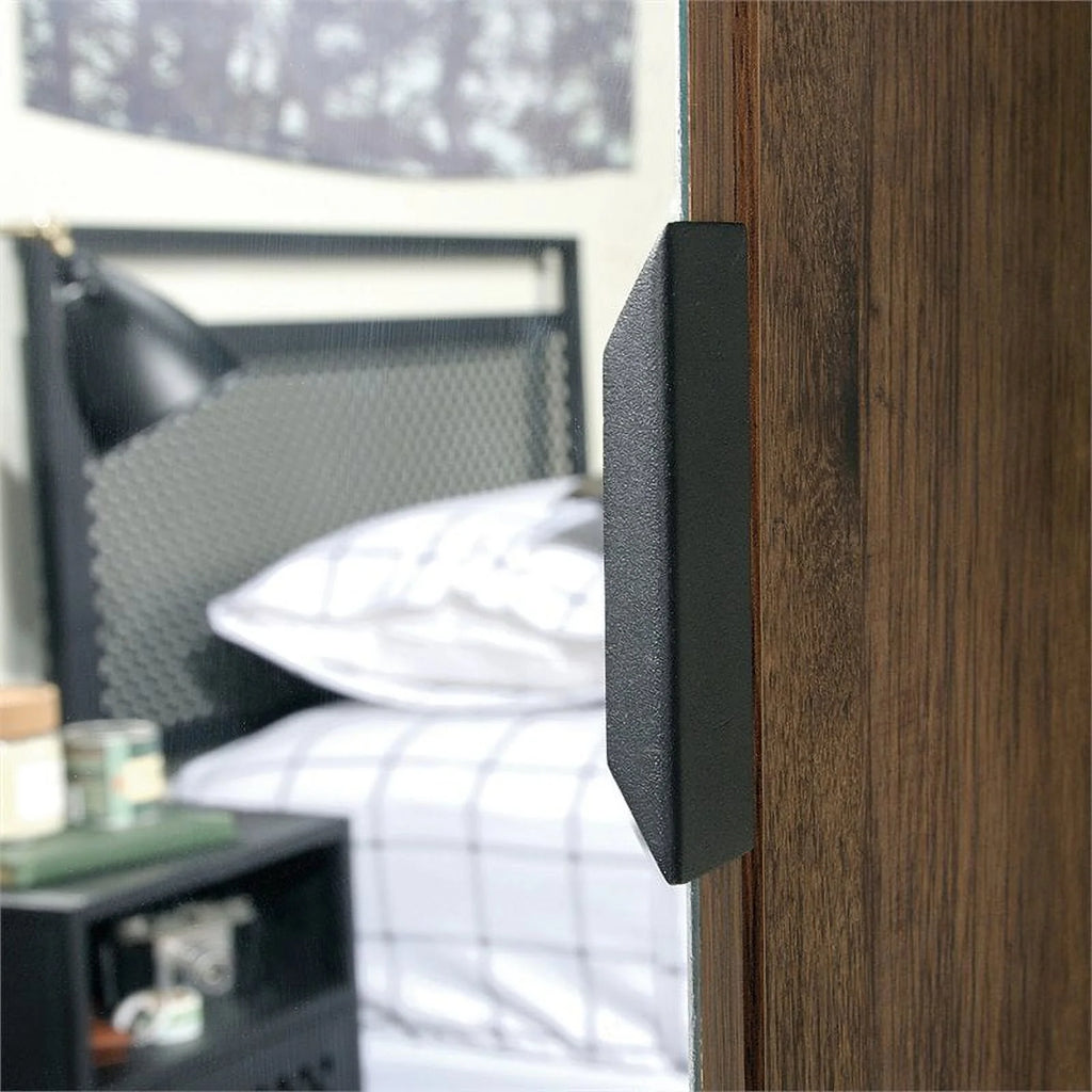 Modern Metal Hanging Wardrobe in Vintage Oak W9727