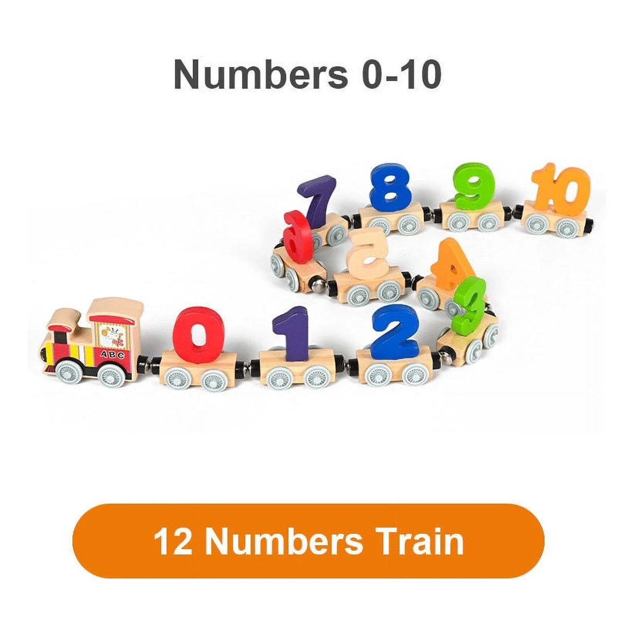 Wooden Magnetic Train Building Blocks Puzzle Toys Q626