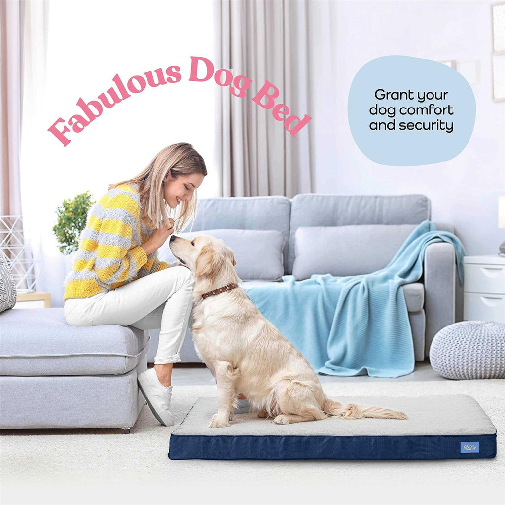 Orthopedic Large Dog Bed with Sherpa Top H782763