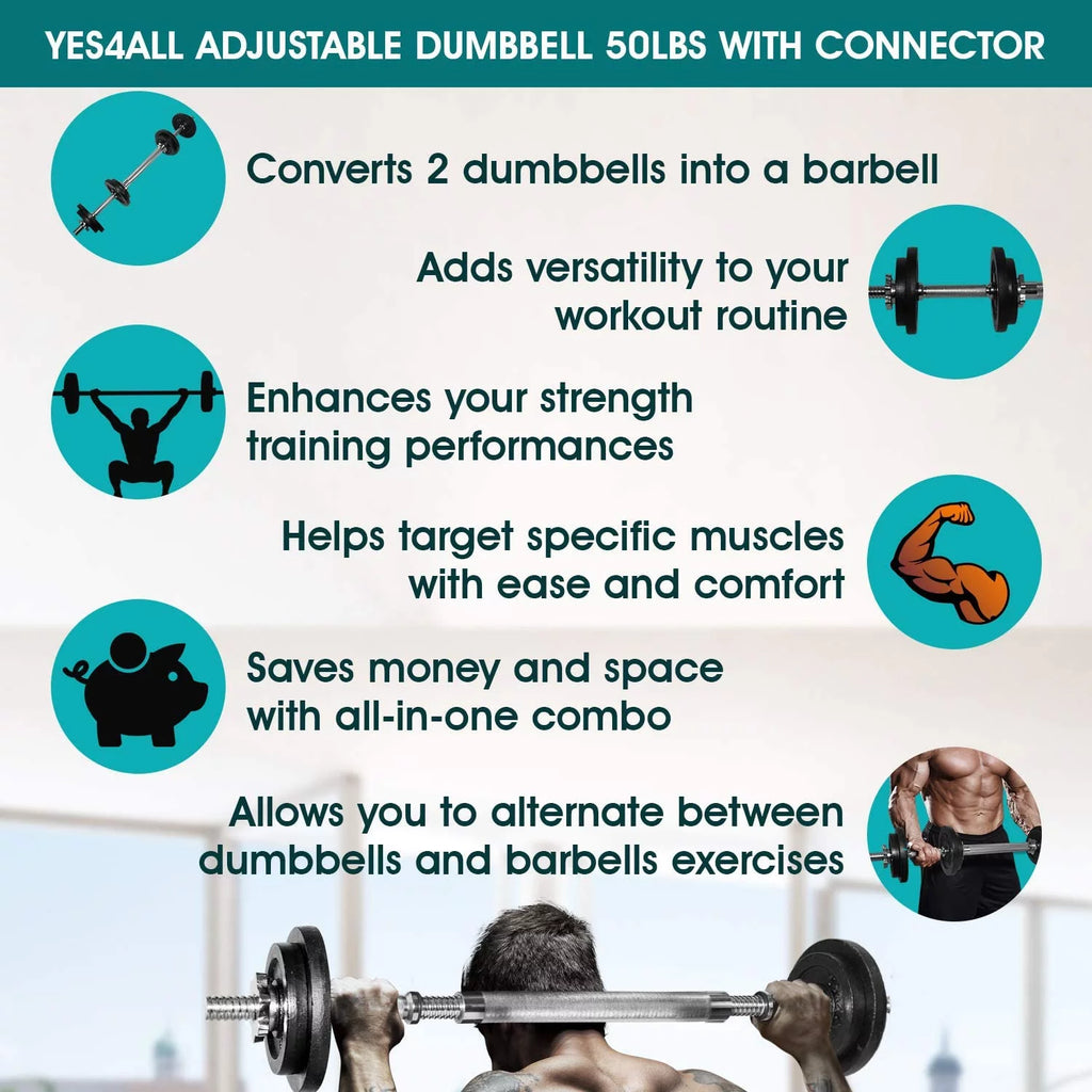 100 lbs Adjustable Dumbbells Set H30700