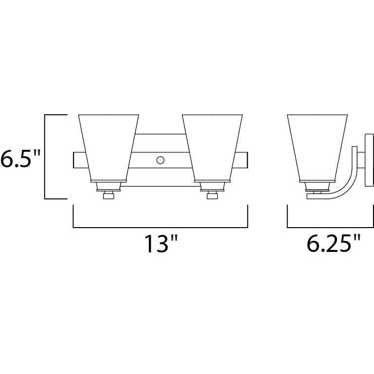 2-Light Bath Vanity Satin Nickel U7211