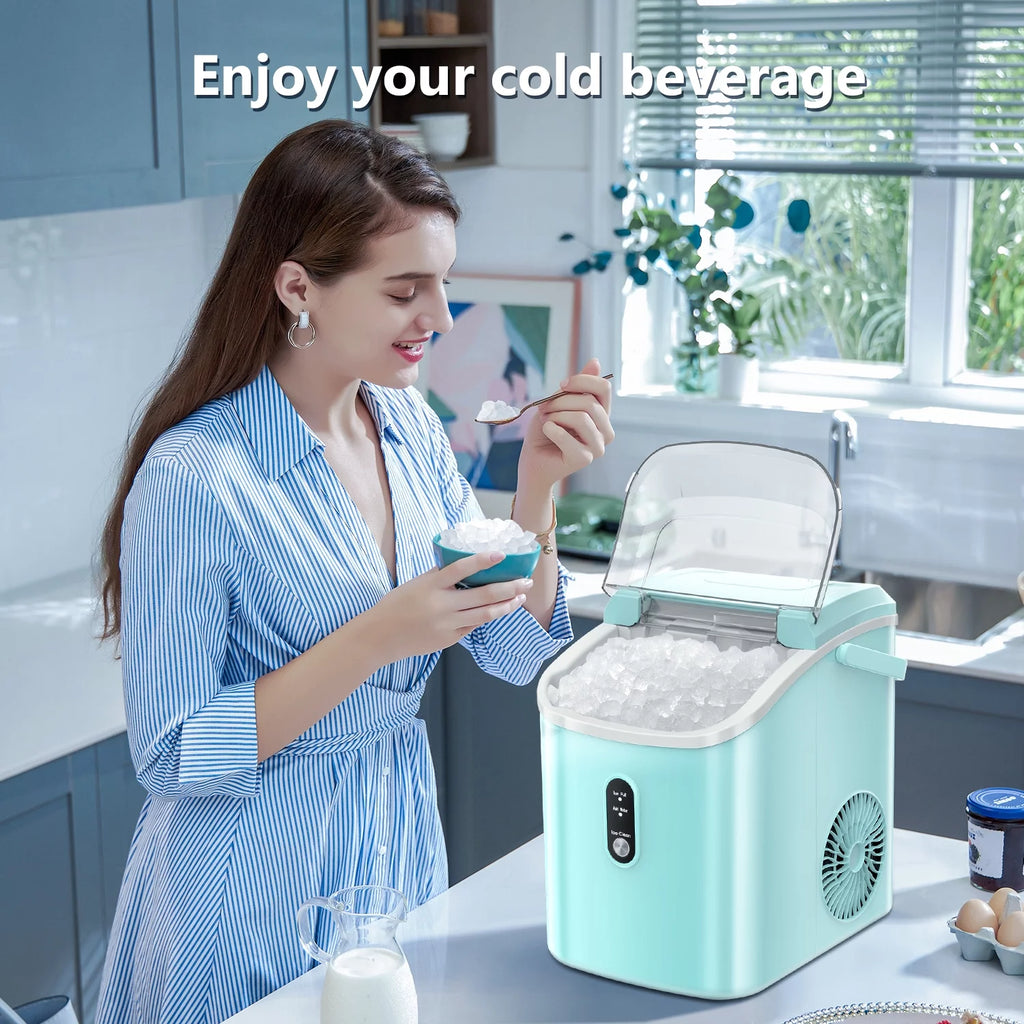 Portable Nugget Ice Maker with Self-Cleaning Function R52489