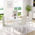 5 Piece White Dining Table and Chairs Set D5975