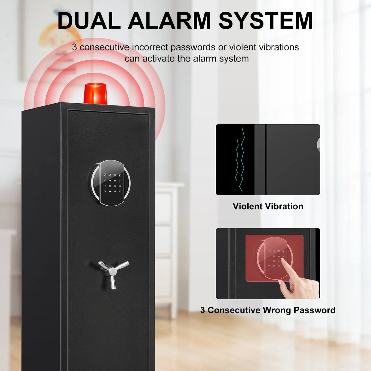3-5 Long Gun Safe with Backlit Keypad Z4016