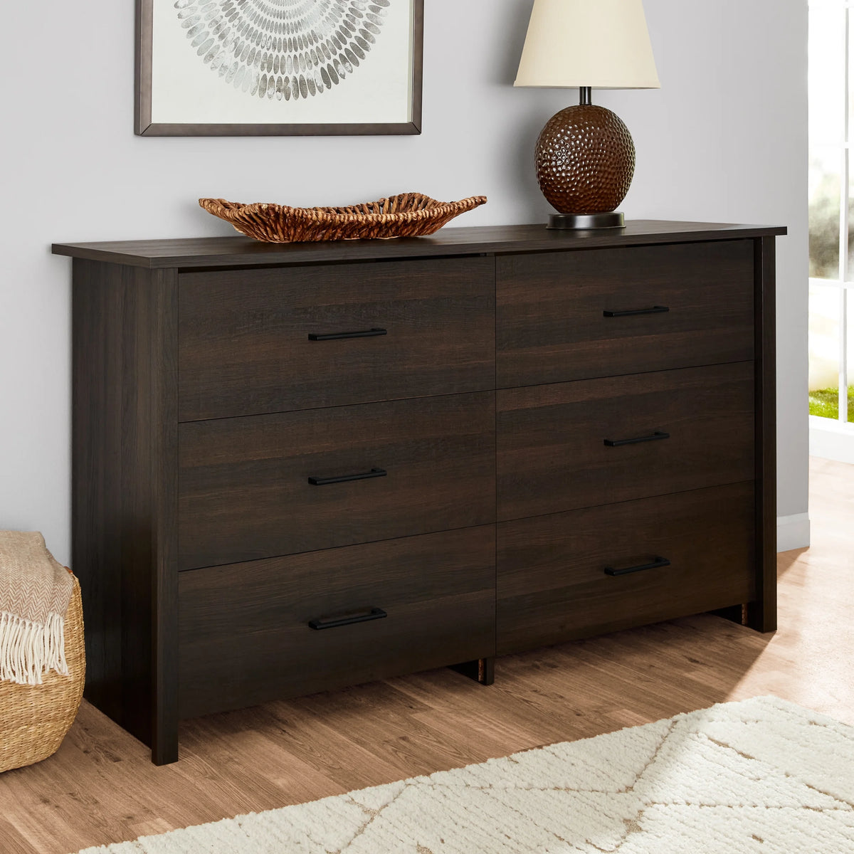 Soft White 6-Drawer Dresser M12541