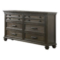 Brown 6 Drawer Wood Dresser O1709