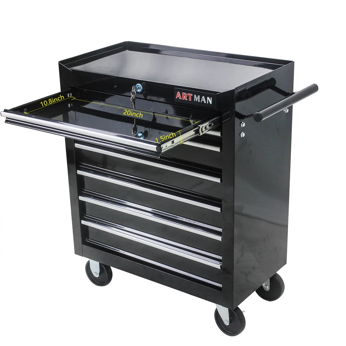 Blue 7 Drawer Rolling Tool Chest with Lock R65906