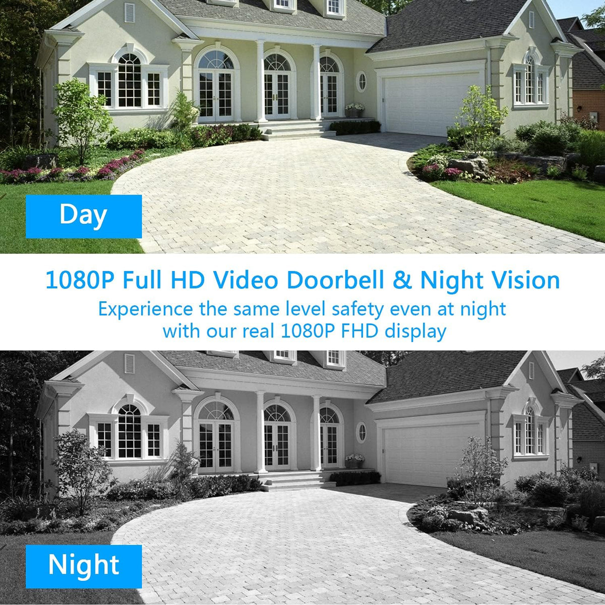 Video Doorbell Camera 1080P Wireless Door Bell with Chime T4020