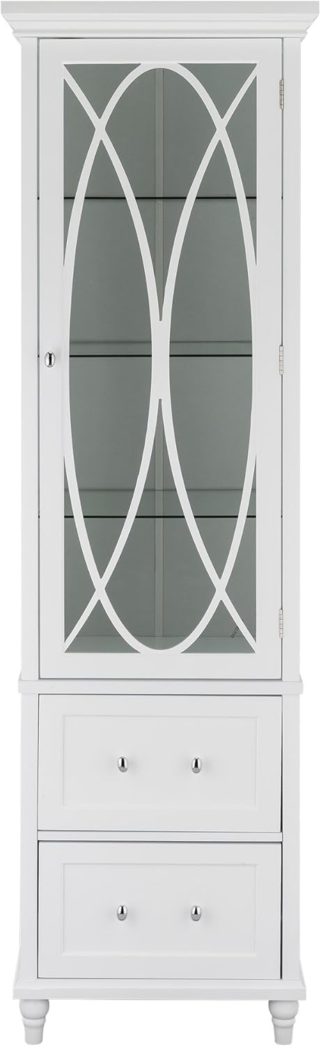 White Linen Floor Cabinet U415
