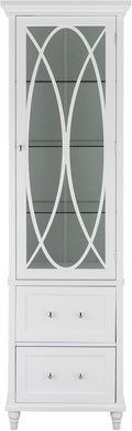 White Linen Floor Cabinet U415