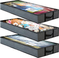 Underbed Storage Bag, 3 Large Foldable Bins with Handles C229