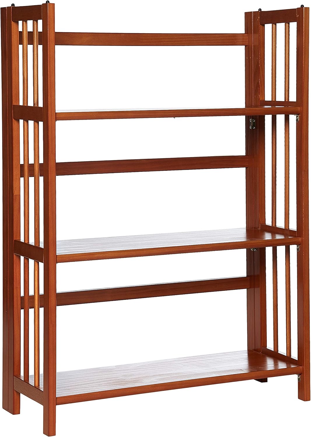 3-Shelf Folding Stackable Bookcase Natural L473308