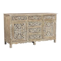 Gray 6 Drawer 2 Door Solid Wood Sideboard G600