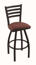Black Wrinkle Swivel Stool with Paprika Seat R55979