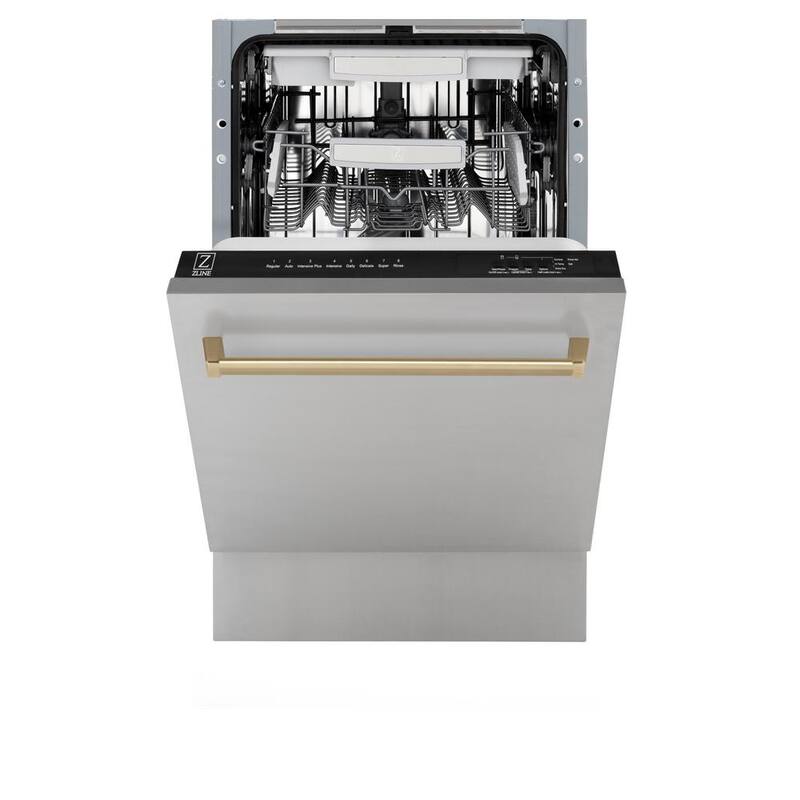 18 in. 8-Cycle Tall Tub Dishwasher with 3rd Rack in Stainless Steel D379950