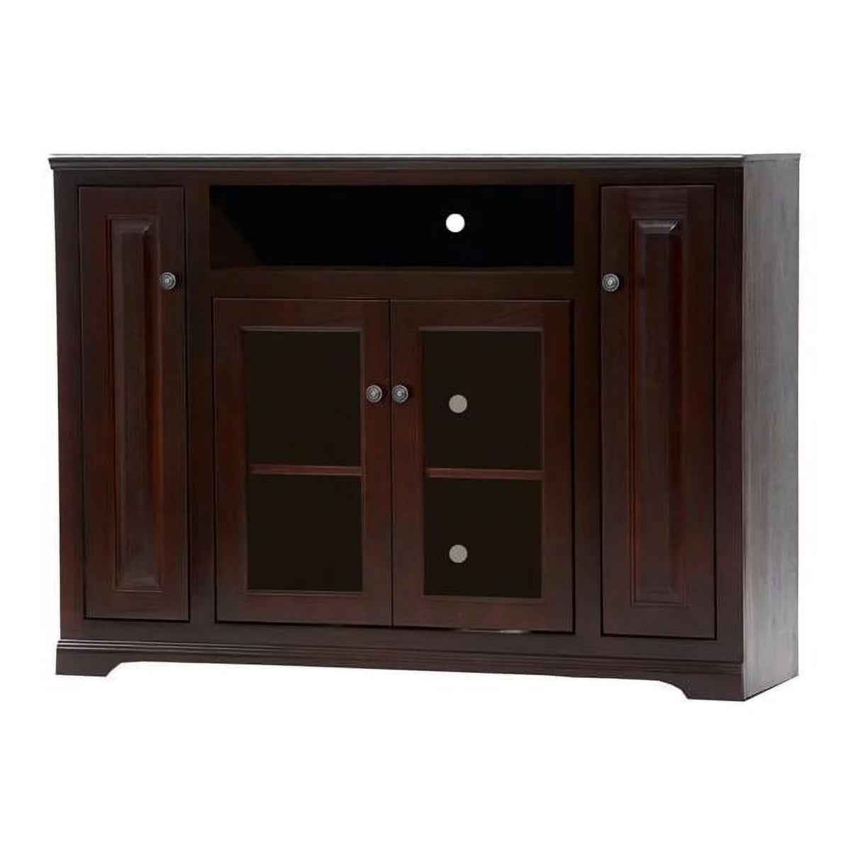 Tall TV Stand with 2 Raised Panel Doors Q410