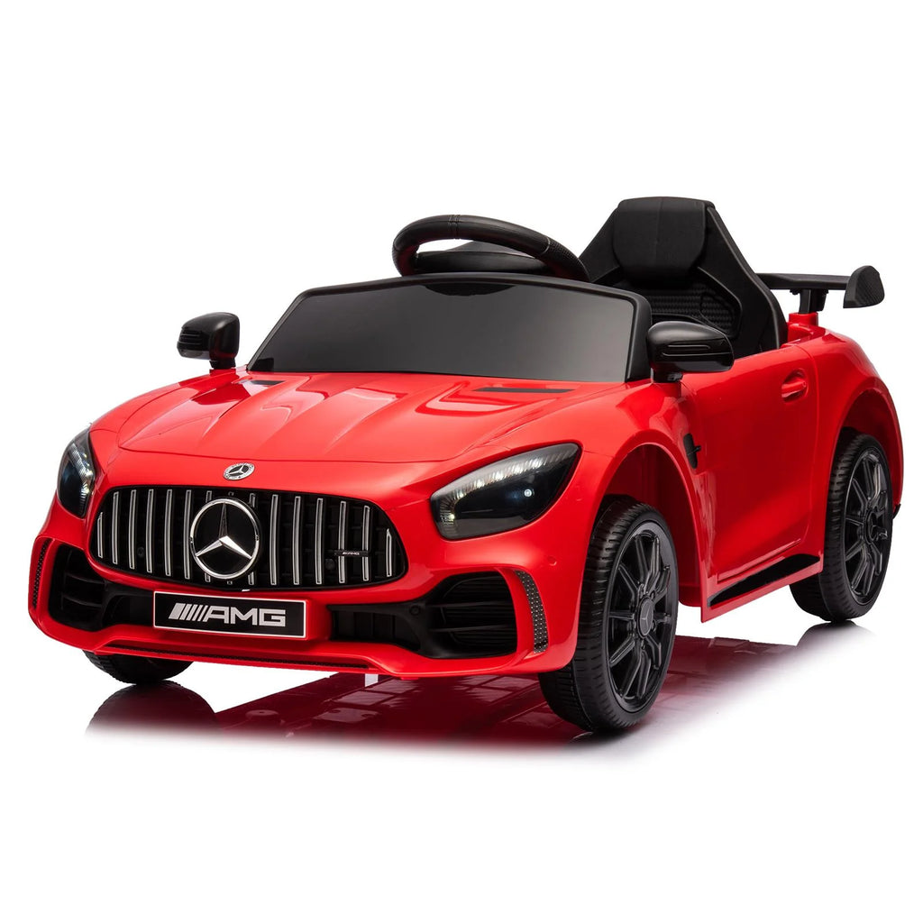 12V Electric Ride on Car Toy with Remote Control, LED Lights, Black W235426