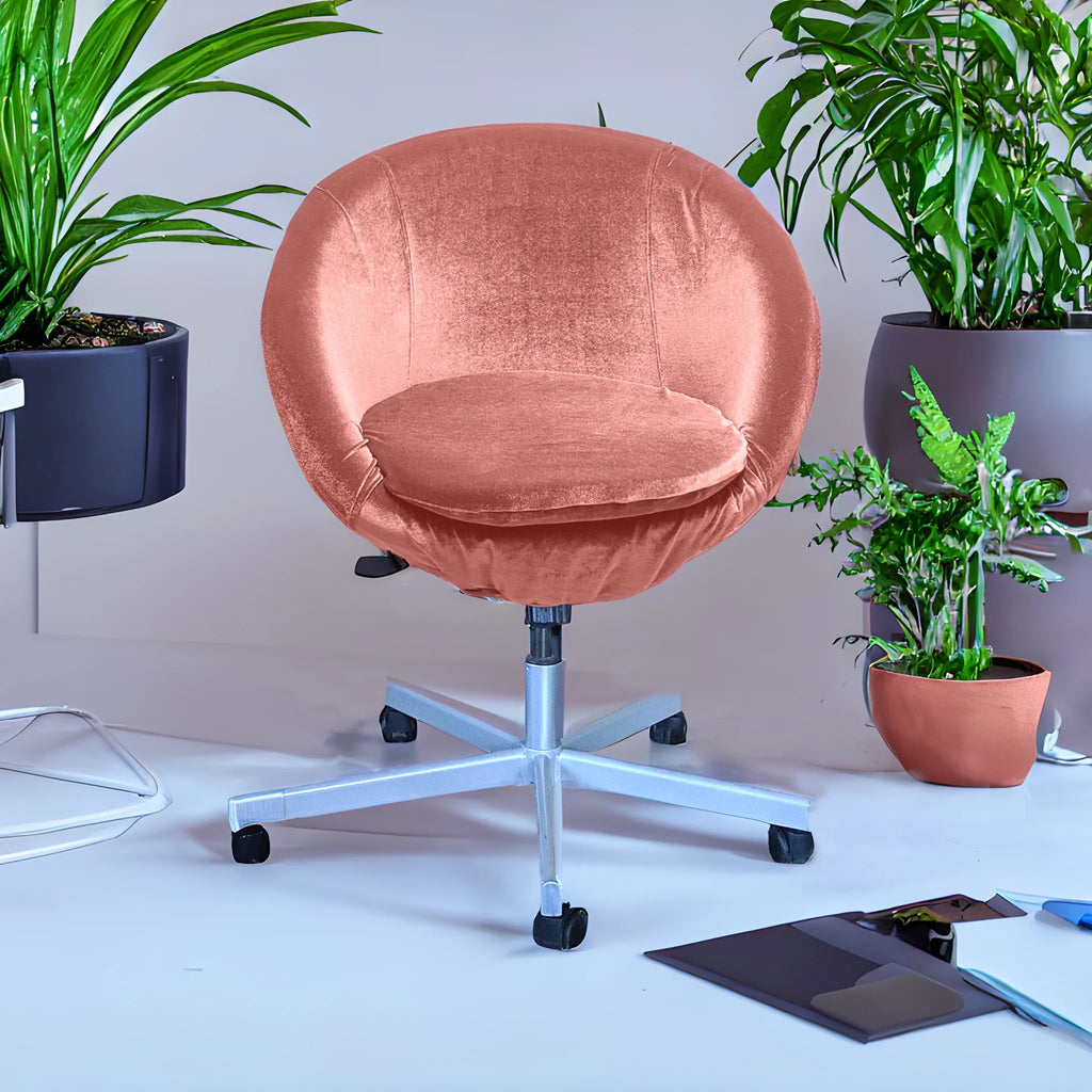 Velvet Blush Pink Chair Slip Cover G123397