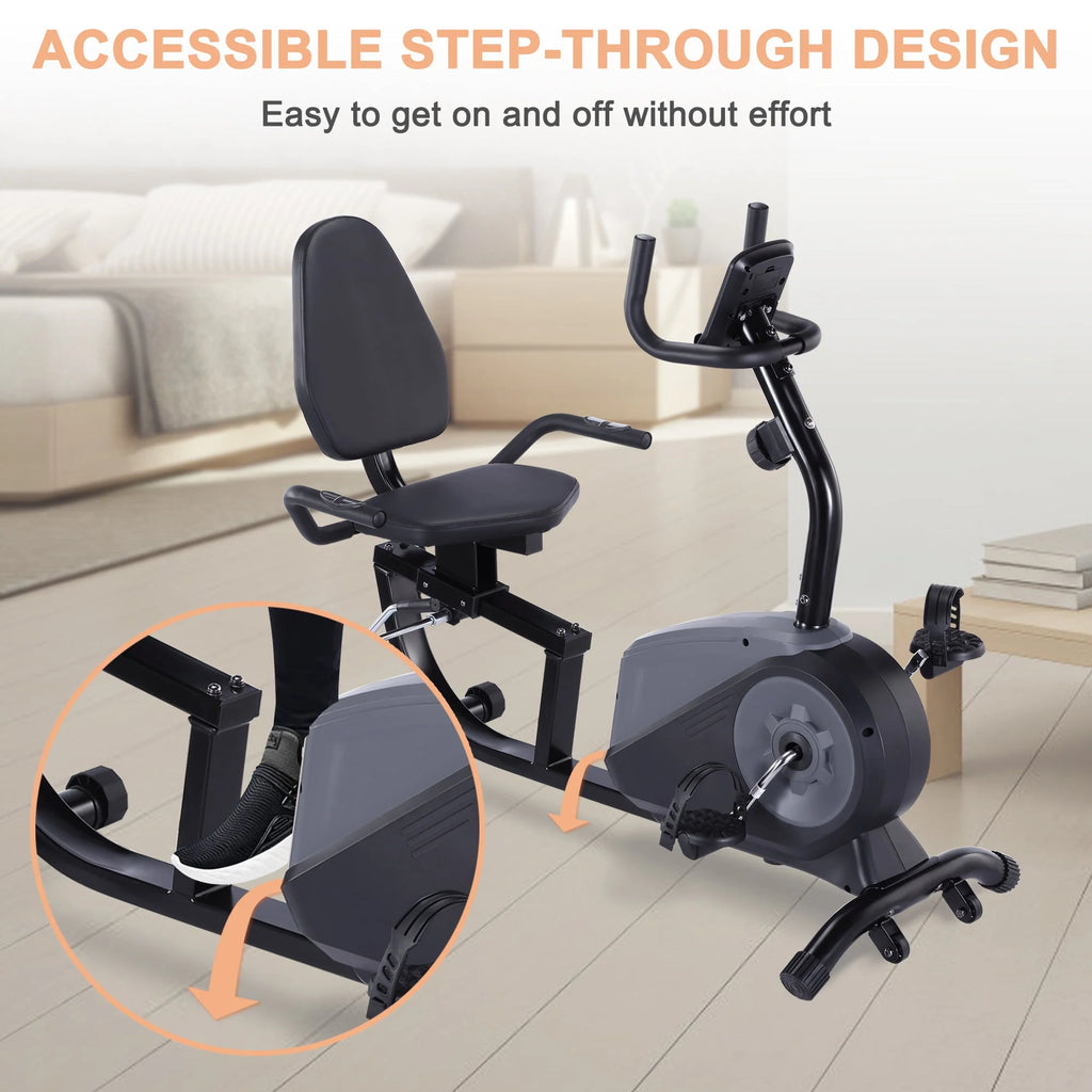 Recumbent Exercise Bike with 16 Levels Magnetic Resistance R684