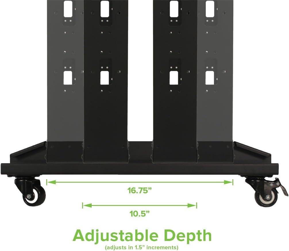 22U 4-Post Open Frame Server Rack with Casters E690