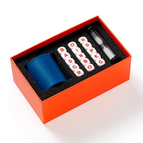 Fast Paced Word Making Dice Game with Sand Timer 15 Dice and Cup D88218