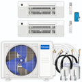 21,000 BTU 2 Zone Ceiling Cassette Ductless Air Conditioner and Heat Pump D1144