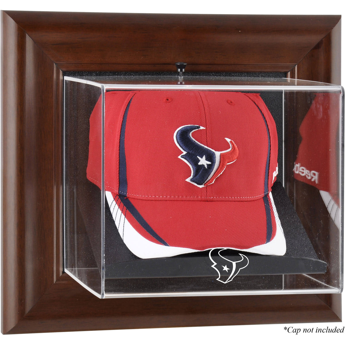 Brown Framed Wall-Mountable Baseball Cap Display Case X52752