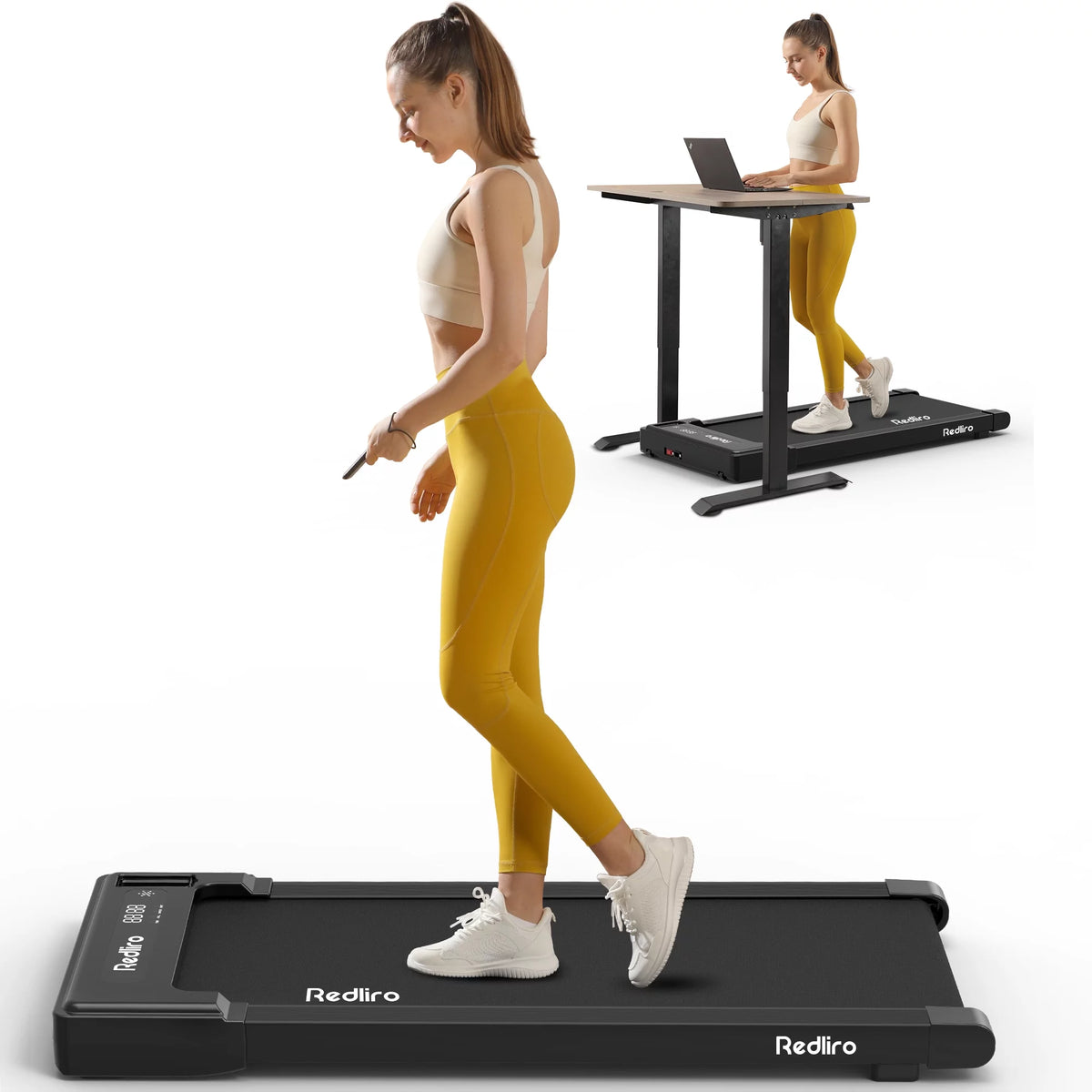 White 2.25HP Walking Pad Treadmill P2382