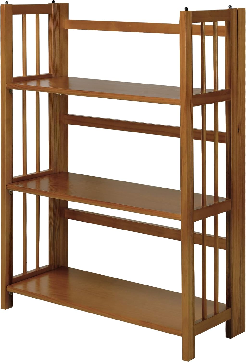 3-Shelf Folding Stackable Bookcase Natural L473308