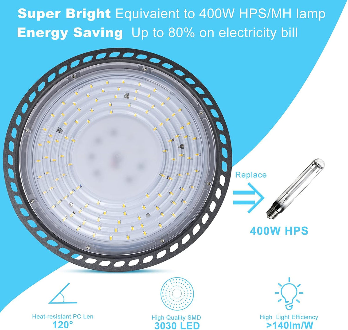100W LED High Bay Light 5000K 14000LM 8Pack S76213
