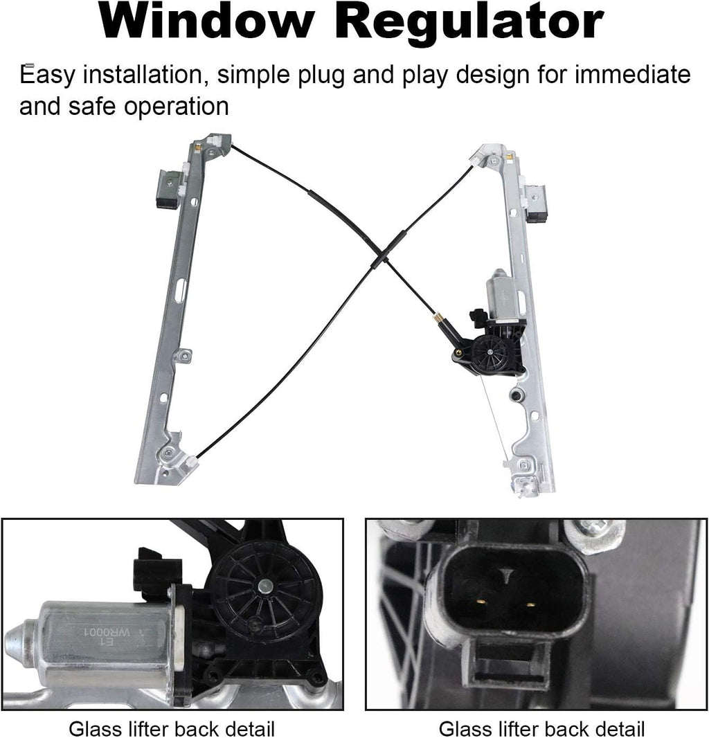 Front Passenger Side Power Window Regulator and Motor Assembly Pack of 2 N4829