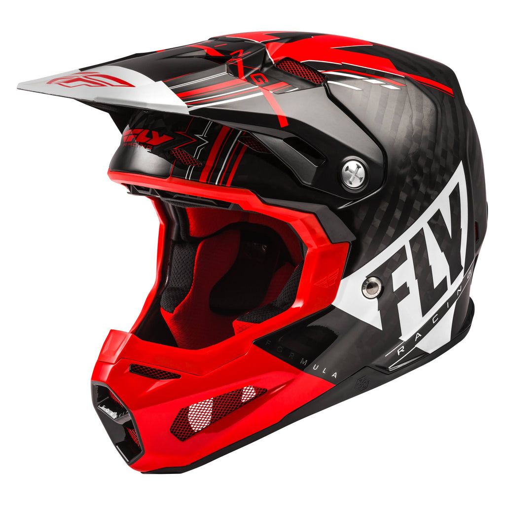 Red/White/Black Carbon Fiber Helmet K41586