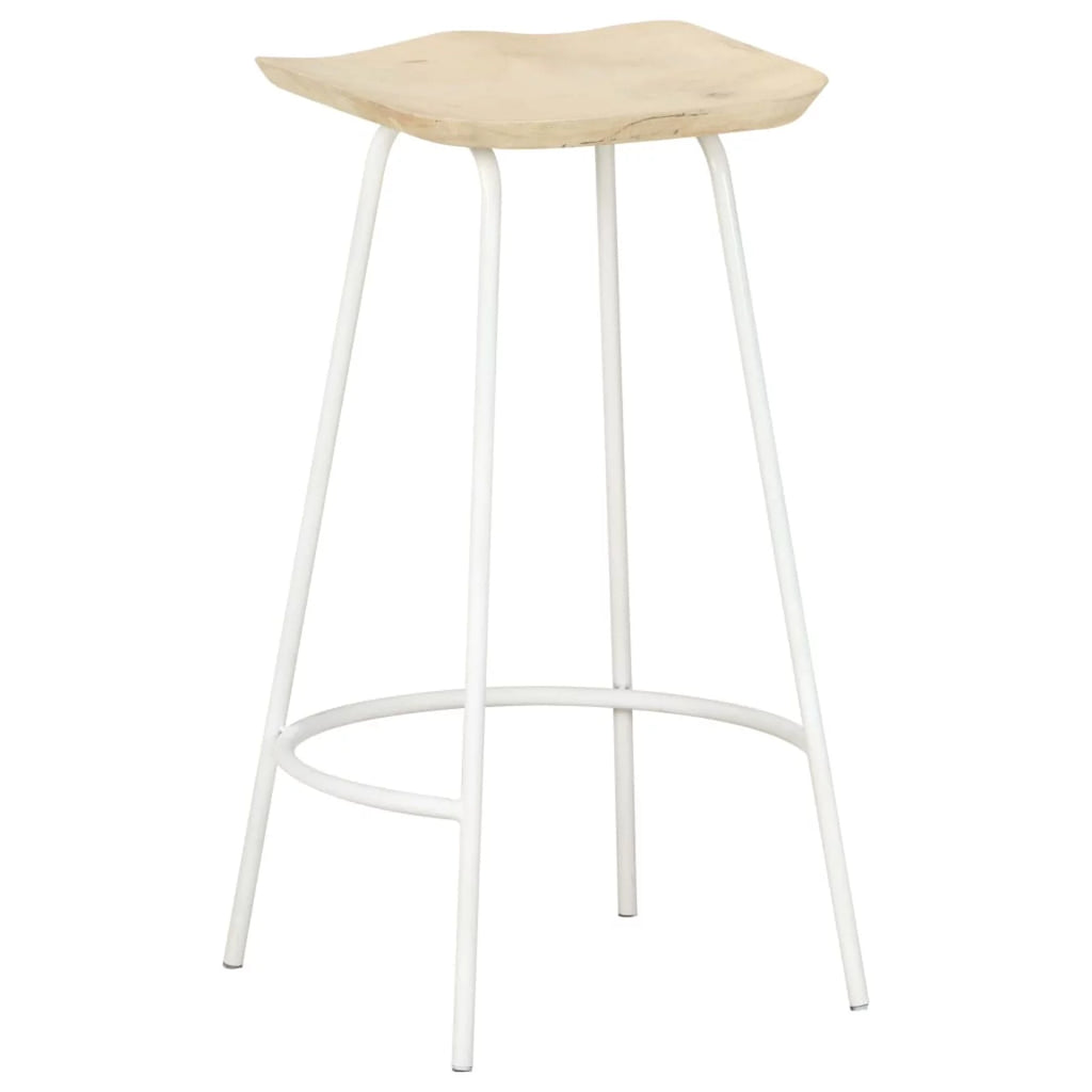 4 Piece Mango Wood Bar Stools with Footrest P830