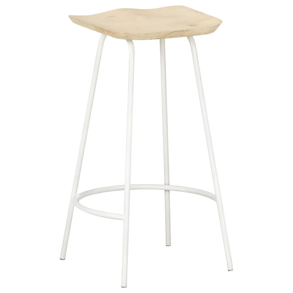 4 Piece Mango Wood Bar Stools with Footrest P830