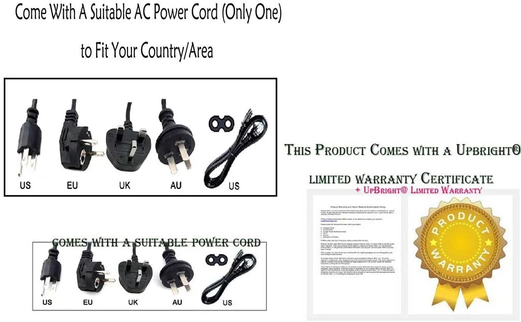 AC / DC Adapter for Thermal Printer Power Supply Cord Cable Charger P345986