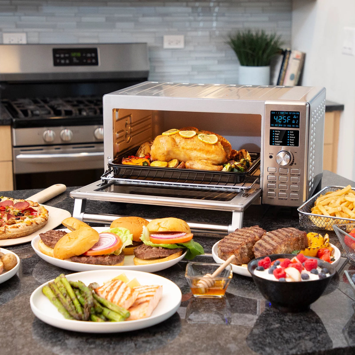 30-Qt 12-in-1 Air Fryer Toaster Oven T5706