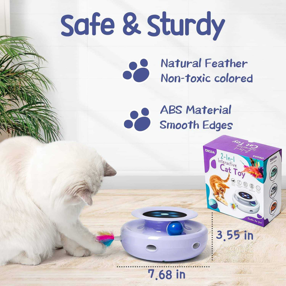 2-in-1 Interactive Automatic Cat Toy Balls M353