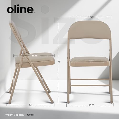Black Vinyl Folding Chair with Metal Frame T25792