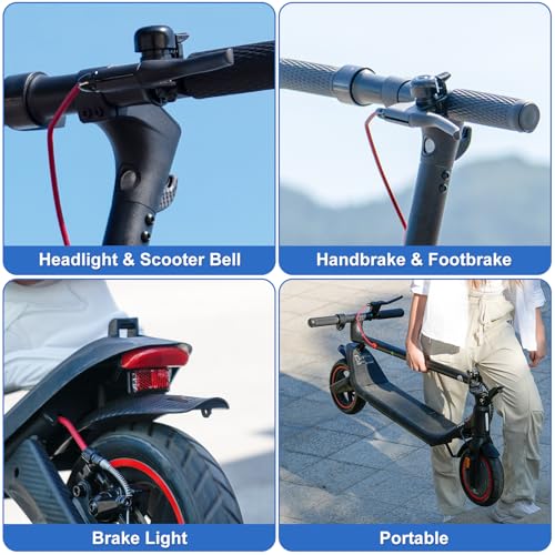 500W Peak Motor Electric Scooter, 19 Miles Range, 18.6 MPH, 8.5" Tires, Dual Brakes, Foldable A4038